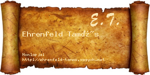 Ehrenfeld Tamás névjegykártya